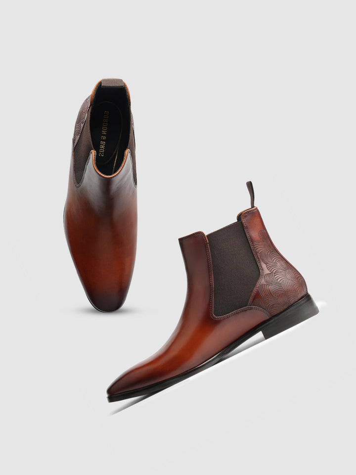 Gordon And Bros Tan Men Chelsea Boots