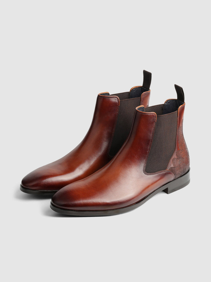 Gordon And Bros Tan Men Chelsea Boots