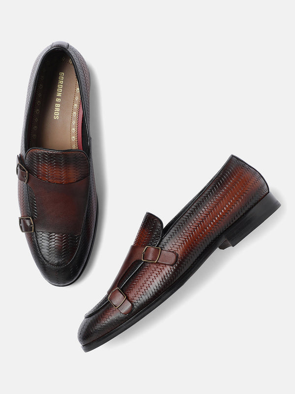 Gordon And Bros Brown Men Double Monk Shoes