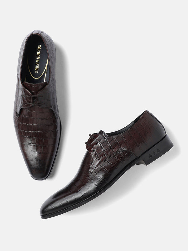Gordon And Bros Brown Men Derby Lace Up Shoes