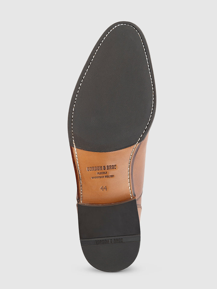 Gordon And Bros Crust Brown Men Toe Cap Oxford Lace Up Shoes