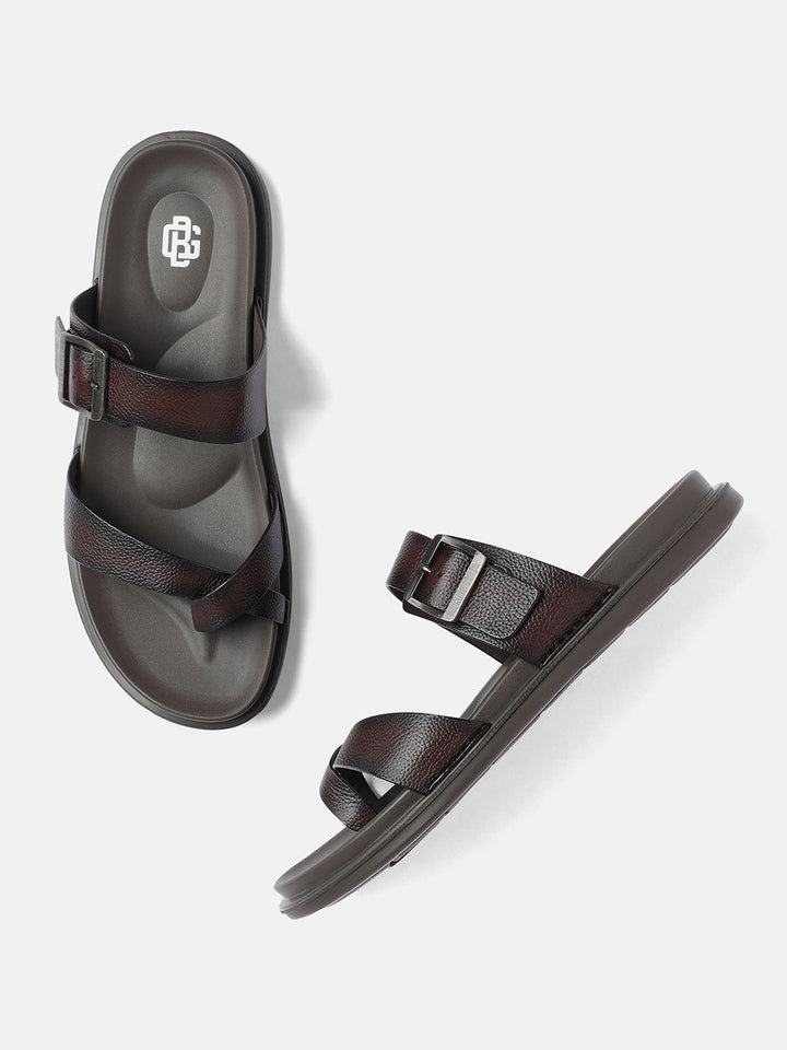 Gordon And Bros Burgundy Men Sandals