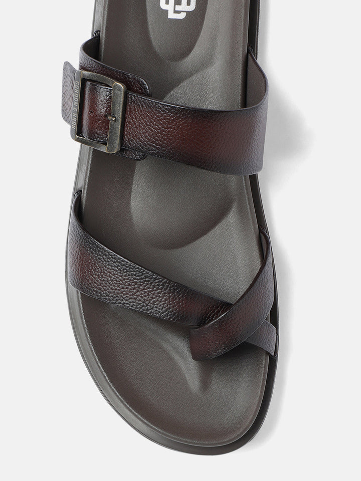 Gordon And Bros Burgundy Men Sandals