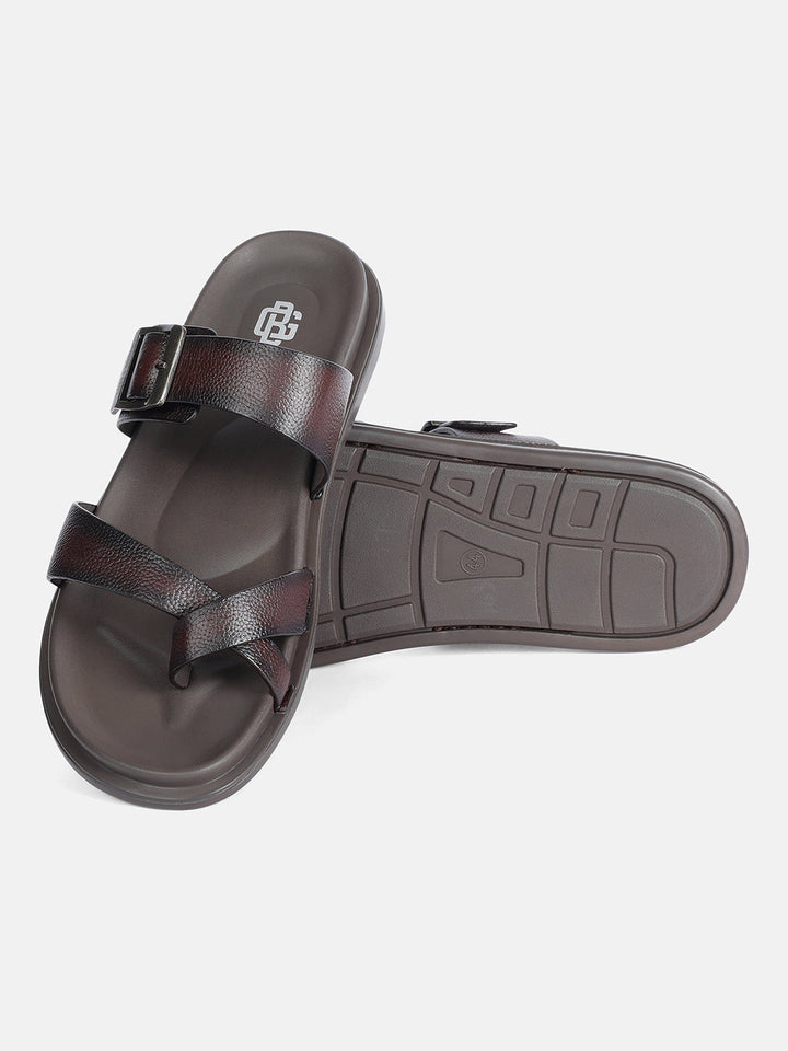 Gordon And Bros Burgundy Men Sandals