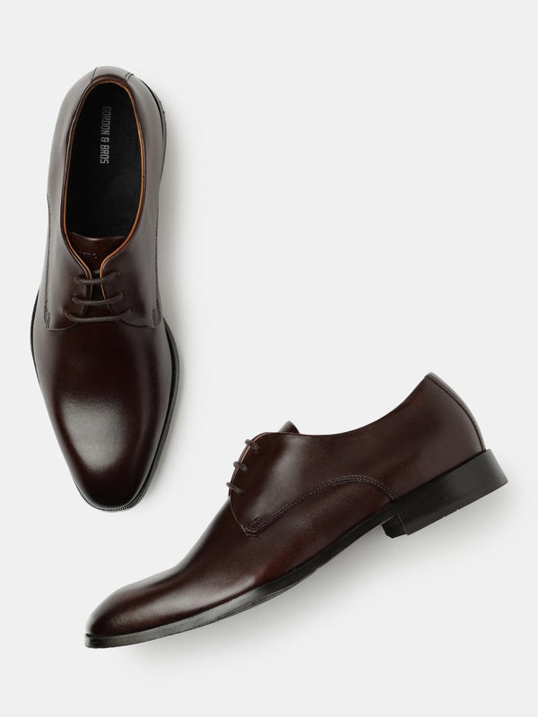 Gordon And Bros Brown Men Derby Lace Up Shoes