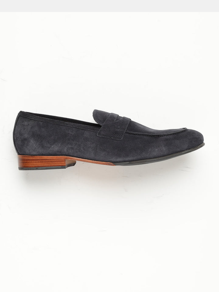 Gordon And Bros Suede Navy Men Formal Slip Ons