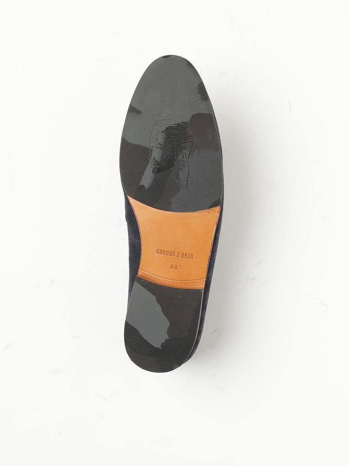 Gordon And Bros Suede Navy Men Formal Slip Ons