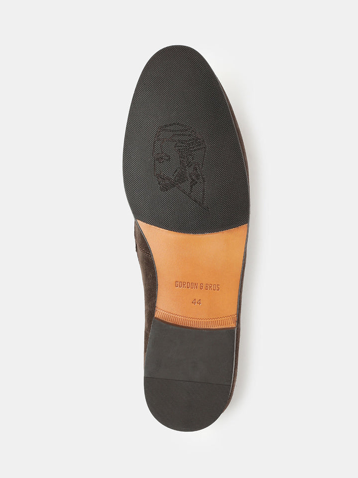 Gordon And Bros Suede Brown Men Formal Slip Ons