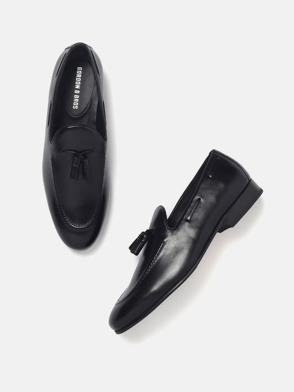 Gordon And Bros Antik Black Men Tassel Loafer