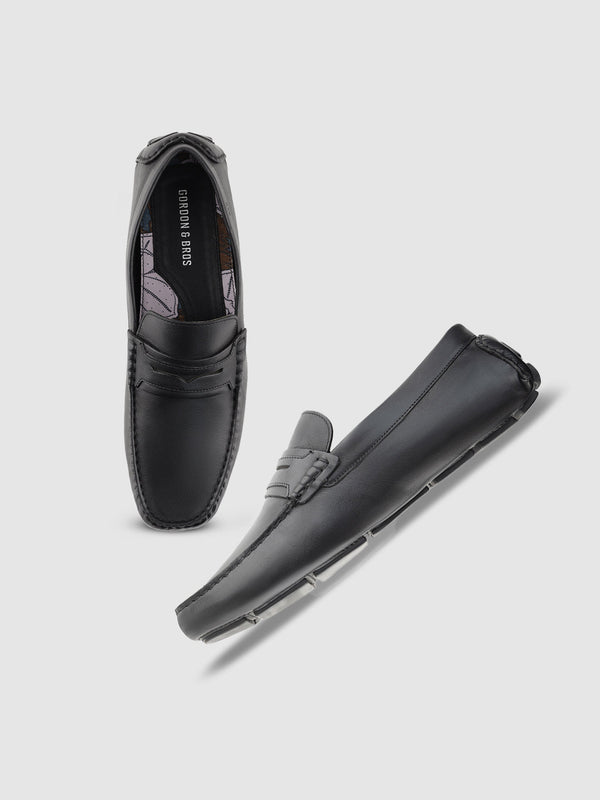Gordon And Bros Black Men Moccasin