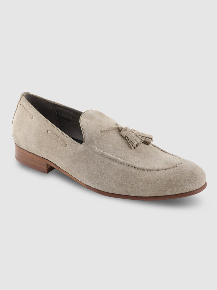 Gordon And Bros Suede Cappuccino Men Tassel Loafer