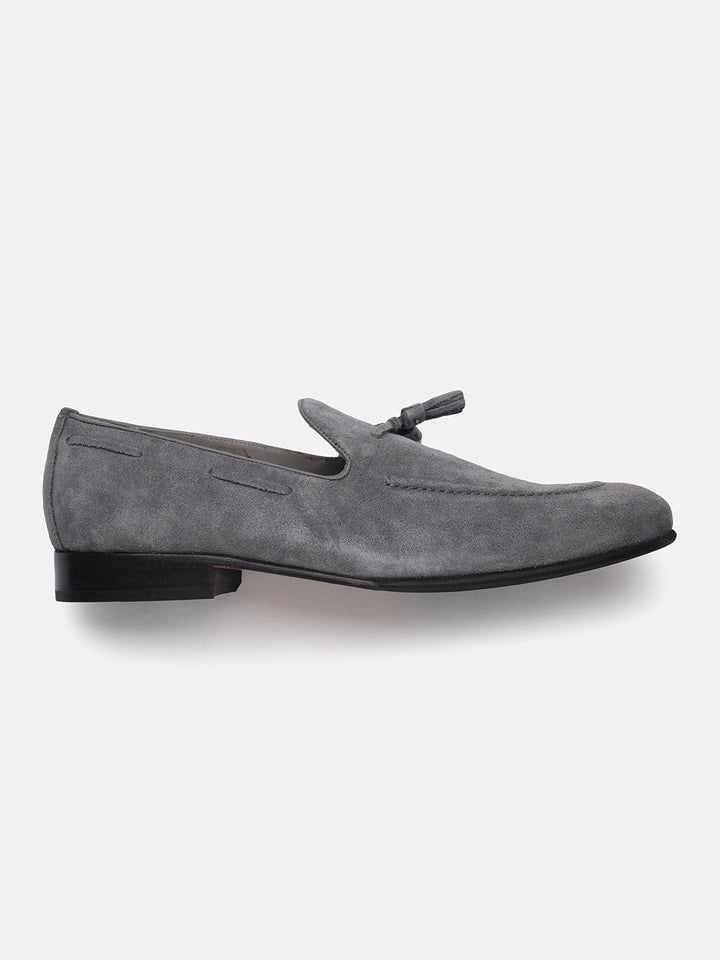 Gordon And Bros Suede Ash Men Tassel Loafer