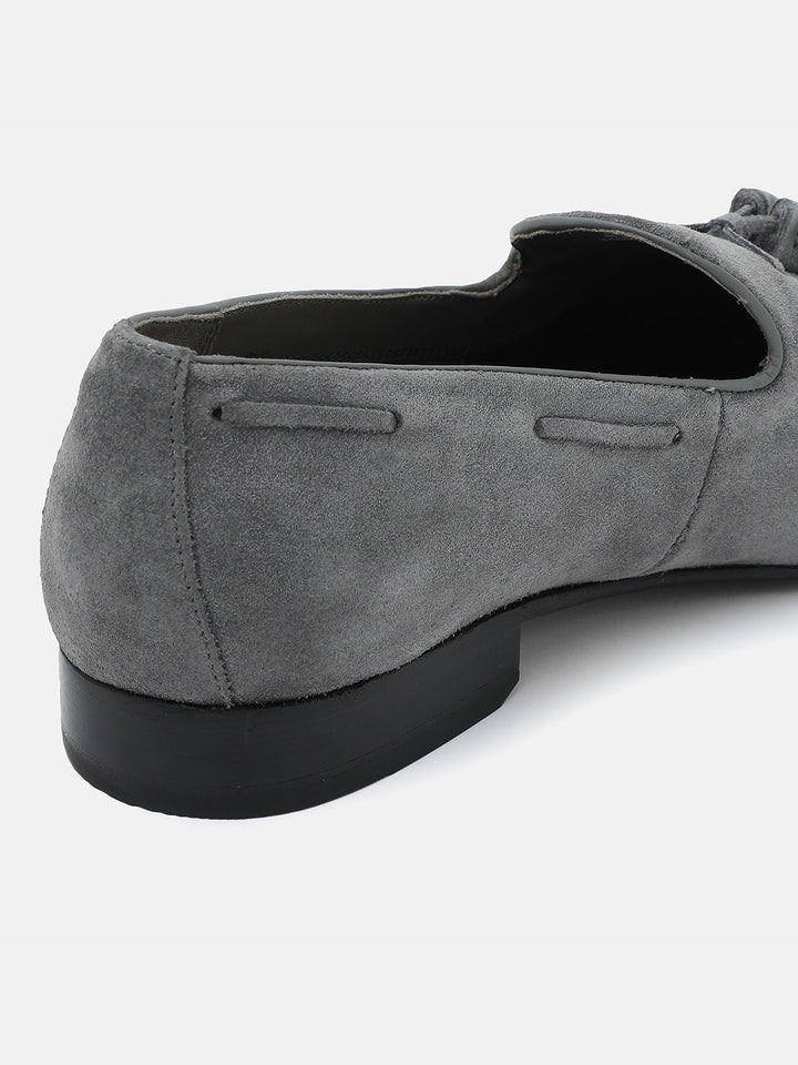 Gordon And Bros Suede Ash Men Tassel Loafer
