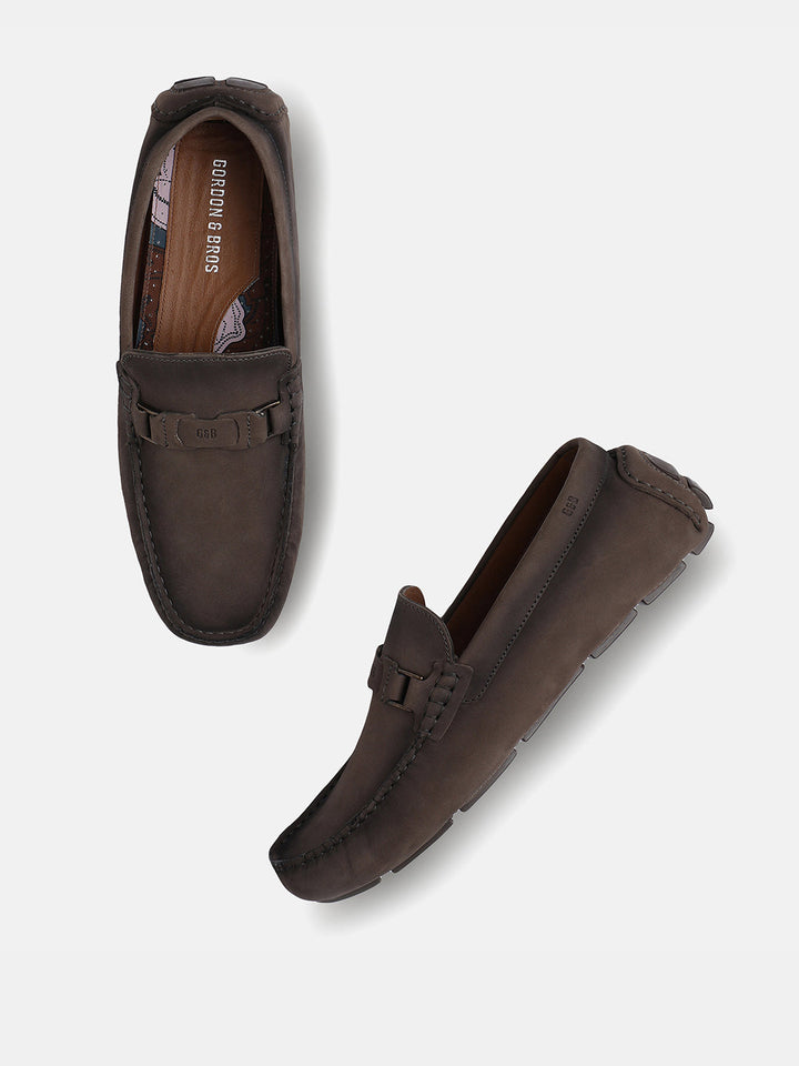 Gordon And Bros Grey Men Moccasin