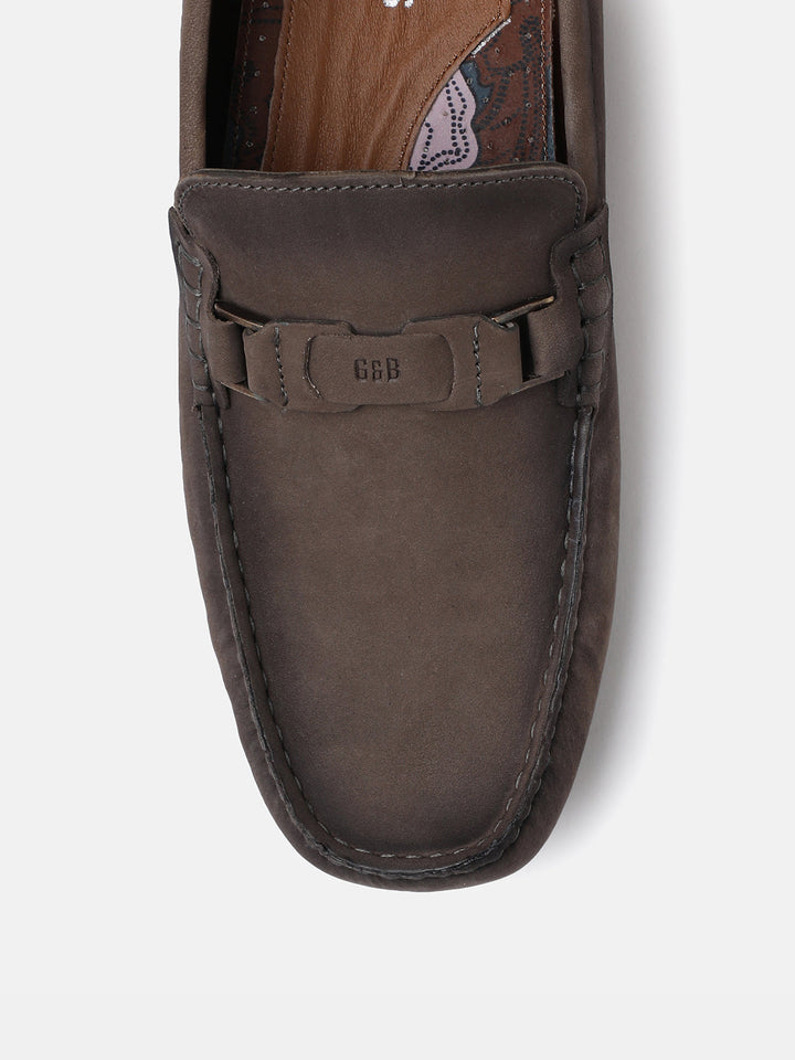 Gordon And Bros Grey Men Moccasin