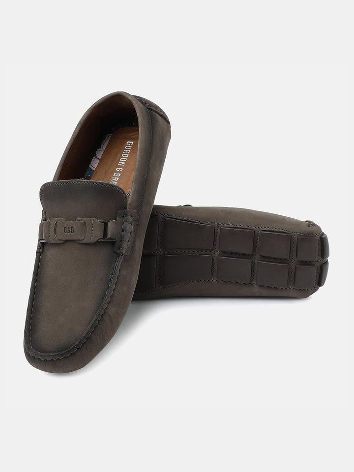 Gordon And Bros Grey Men Moccasin