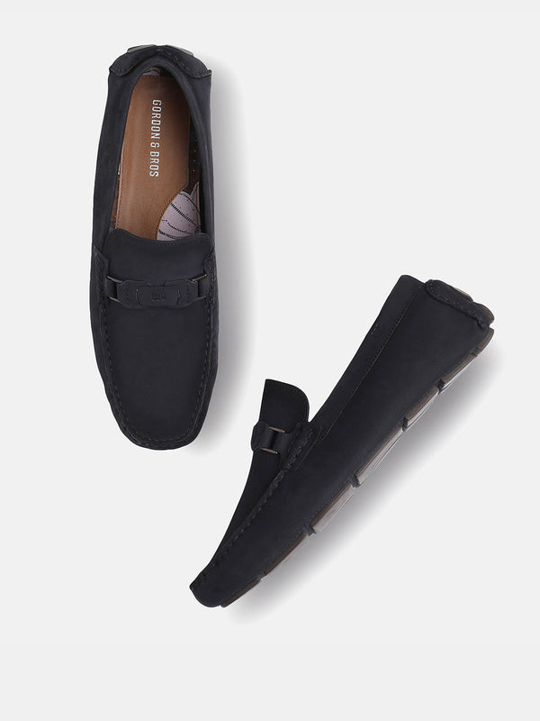 Gordon And Bros Navy Men Moccasin