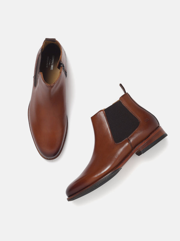 Gordon And Bros Adigo Tan Men Chelsea Boots - Zipper