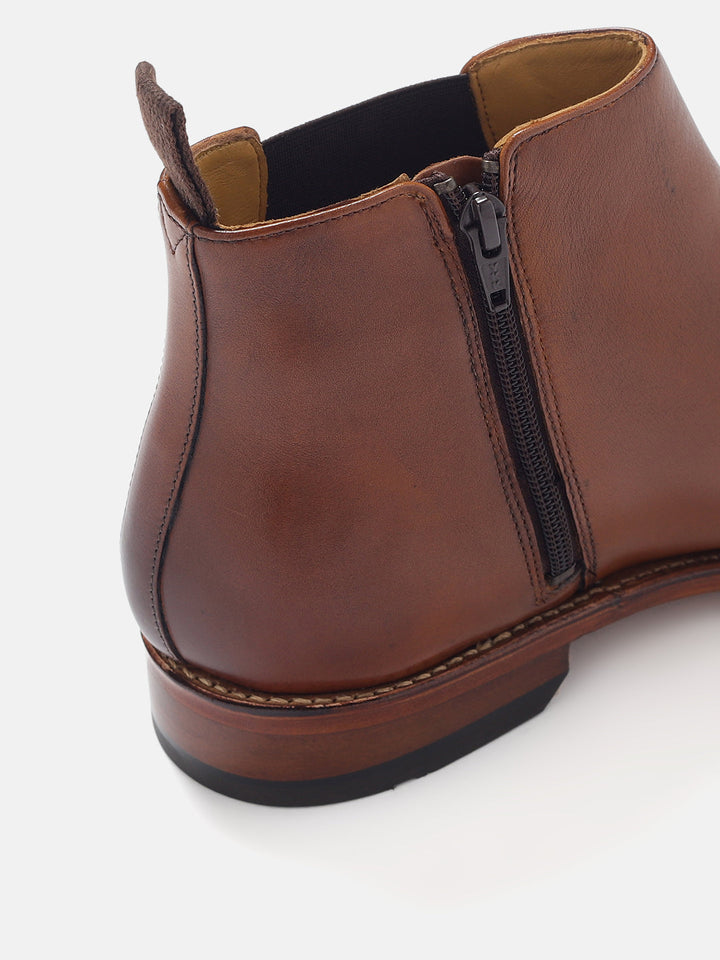 Gordon And Bros Adigo Tan Men Chelsea Boots - Zipper
