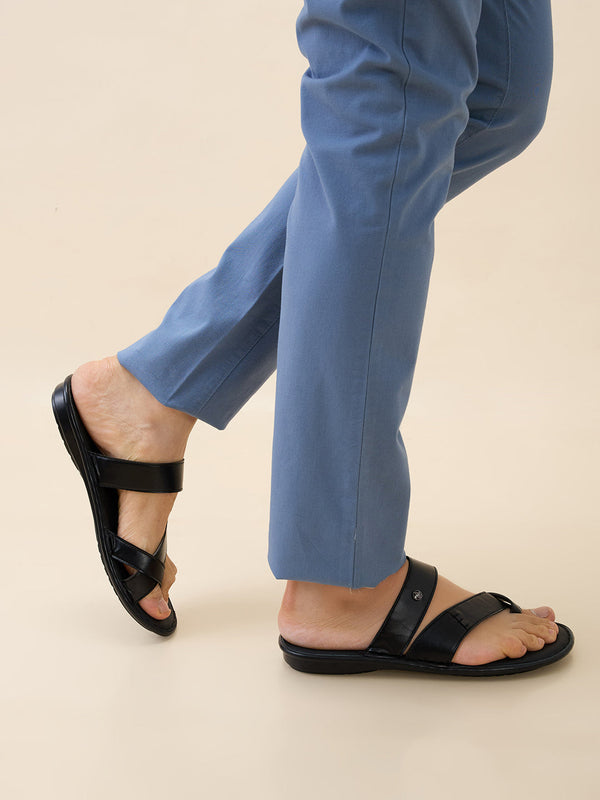 Regal Black Men Comfort Casual Sandals