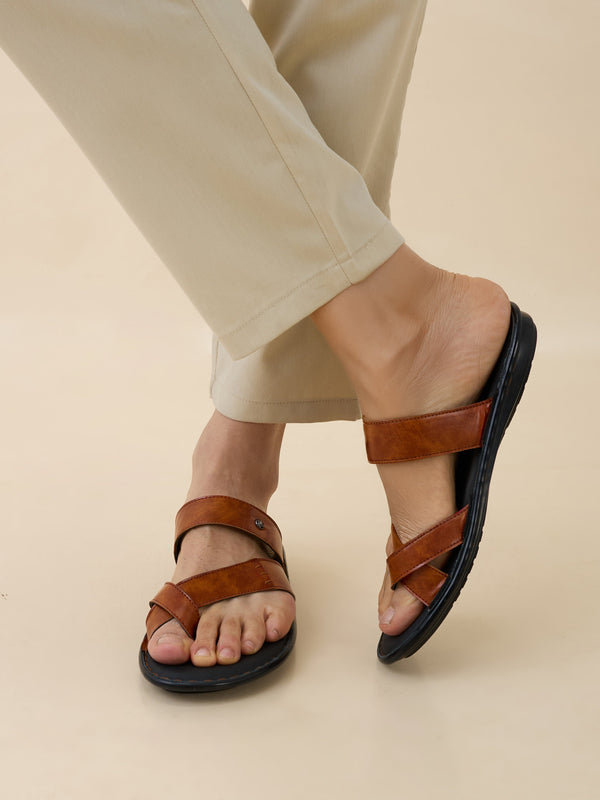 Regal Tan Men Comfort Casual Sandals