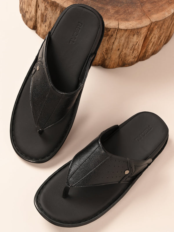 Regal Black Men Casual Sandals