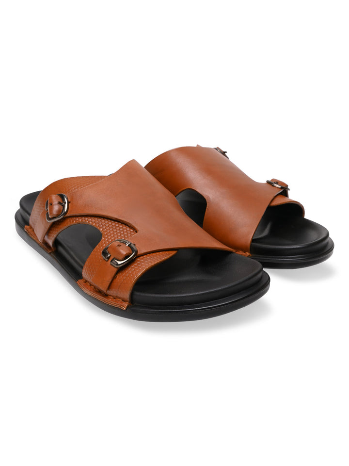 Regal Tan Men Casual Leather Sandals