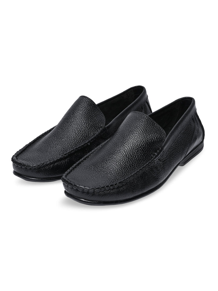 Regal Black Men Casual Leather Driving Loafers