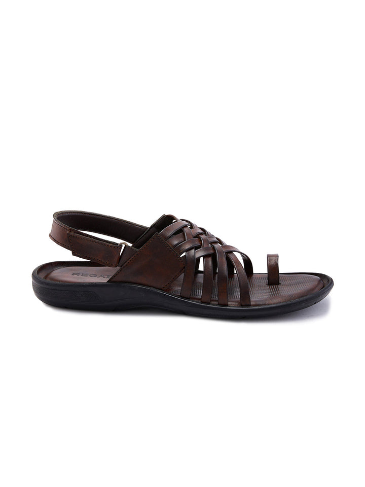 Regal Brown Men One Toe Formal Strappy Sandal