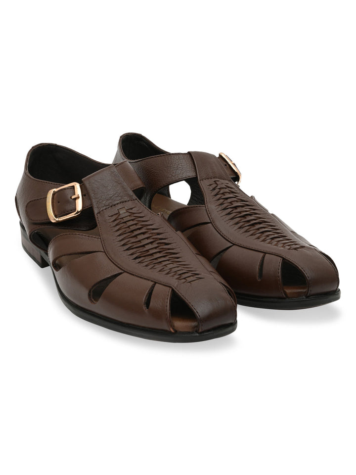 Imperio By Regal Brown Men Leather Pathanis