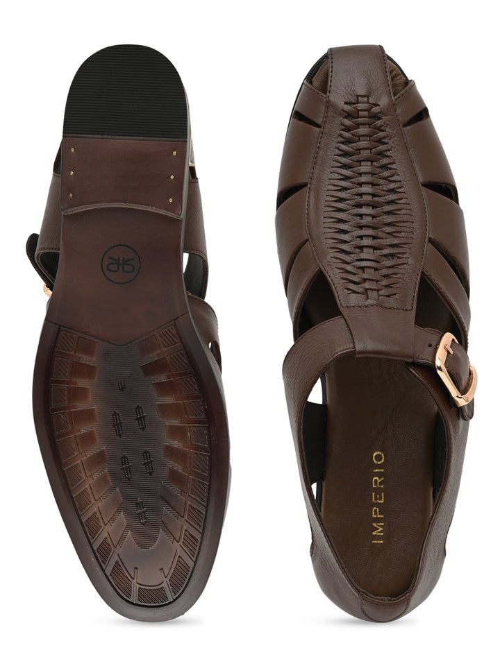 Imperio By Regal Brown Men Leather Pathanis