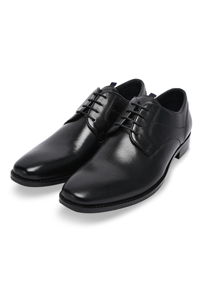 Imperio By Regal Black Men Classic Leather Formal Lace Ups
