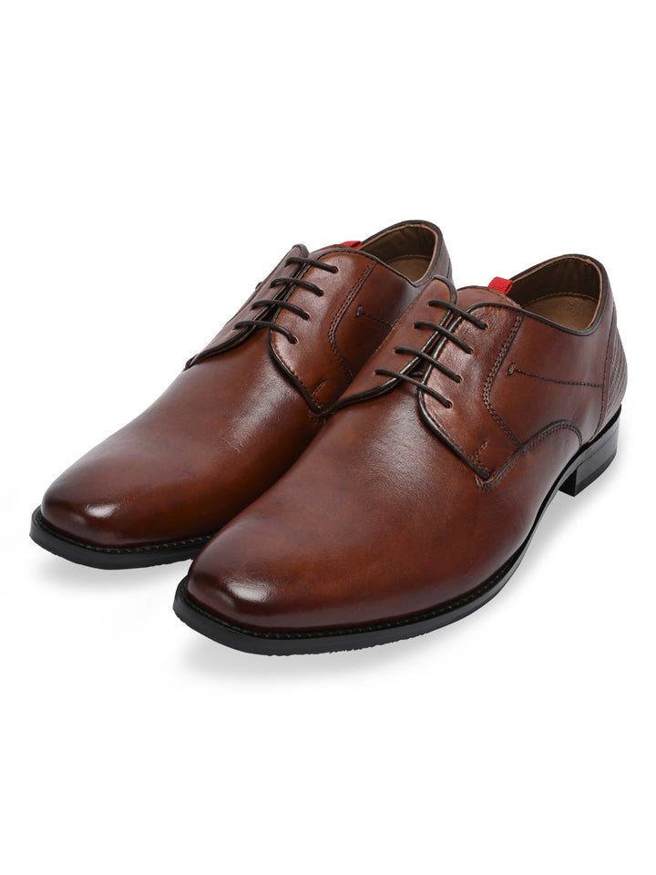 Imperio By Regal Tan Men Classic Leather Formal Lace Ups