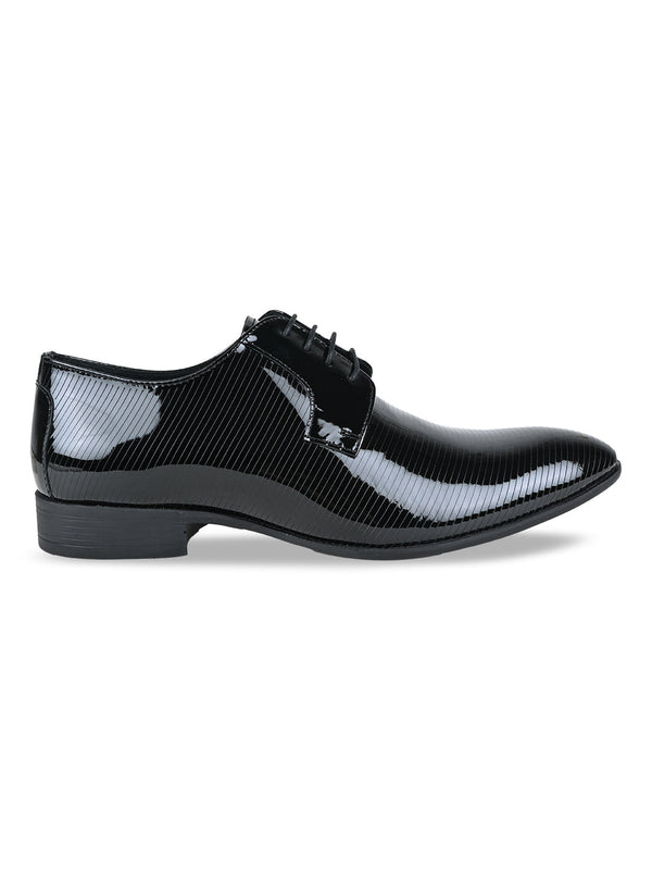 Regal Black Men Patent Leather Lace Ups