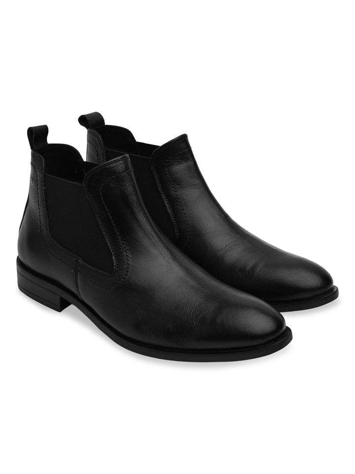 Regal Black Mens Chelsea Leather Boots