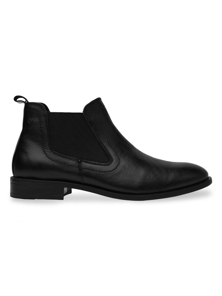 Regal Black Mens Chelsea Leather Boots