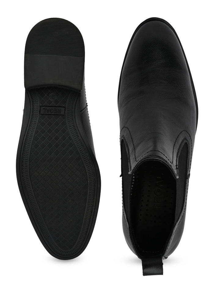 Regal Black Mens Chelsea Leather Boots