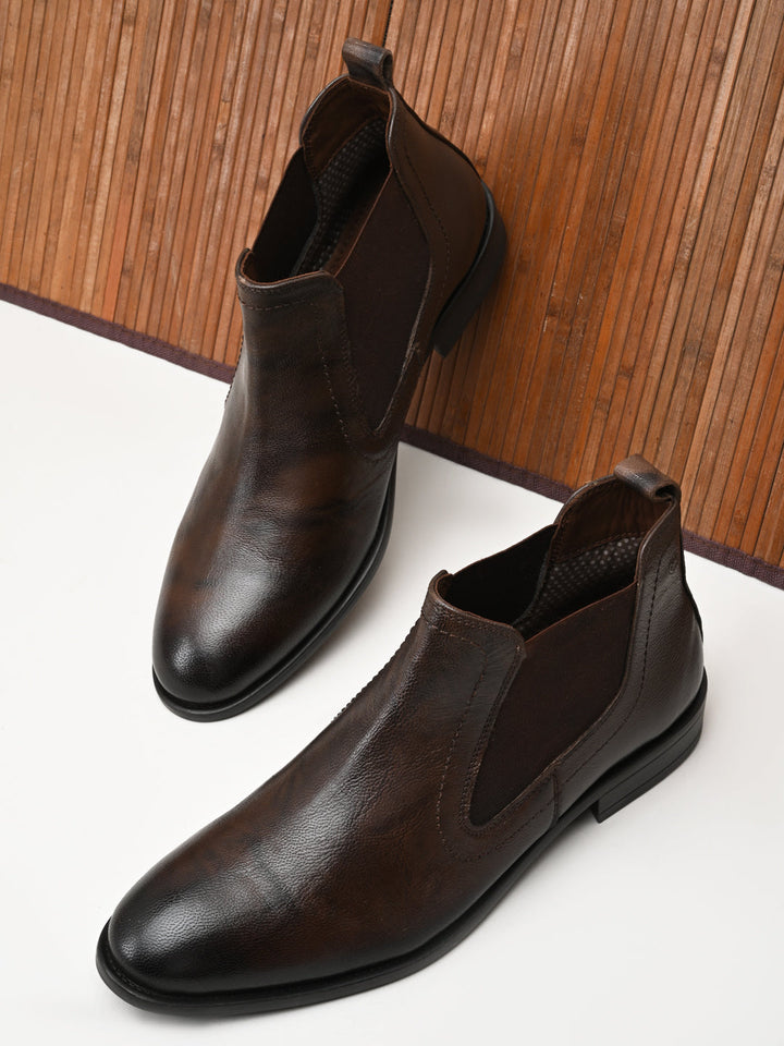 Regal Brown Mens Chelsea Leather Boots