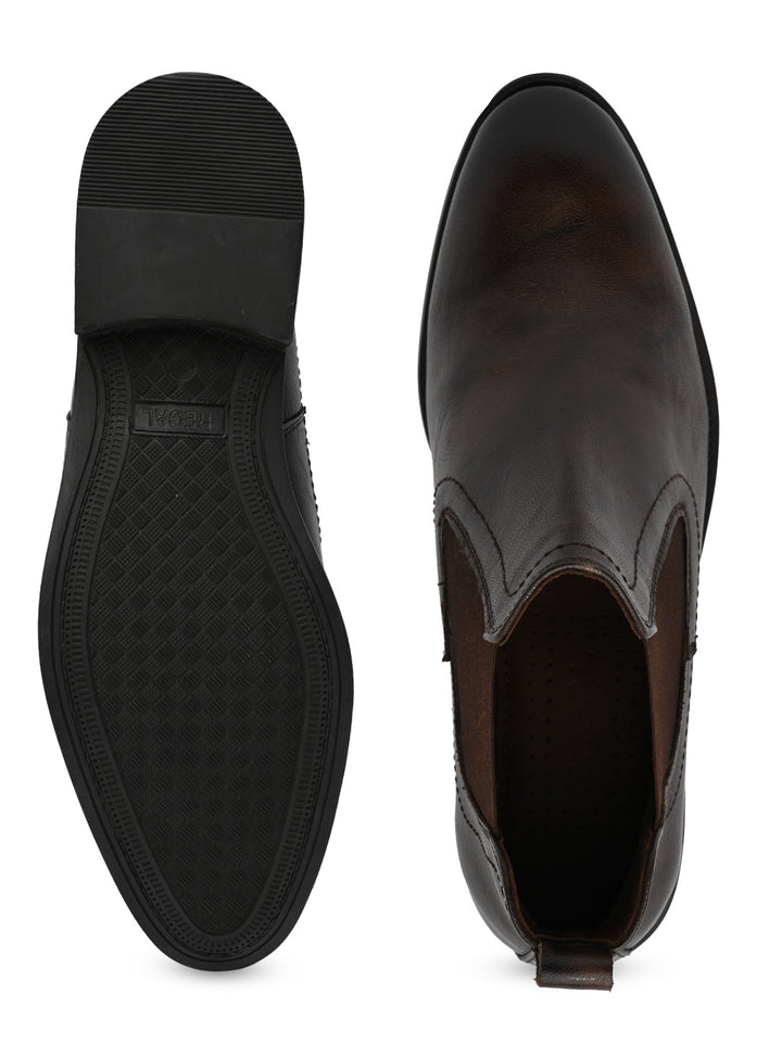 Regal Brown Mens Chelsea Leather Boots