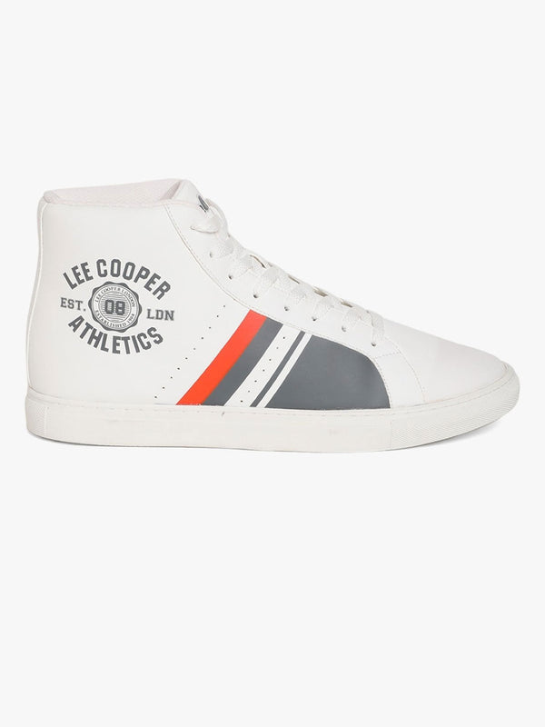 Lee Cooper White Men Lace Up Sneakers