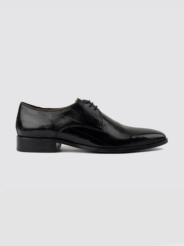Language Black Men Derby Shoes