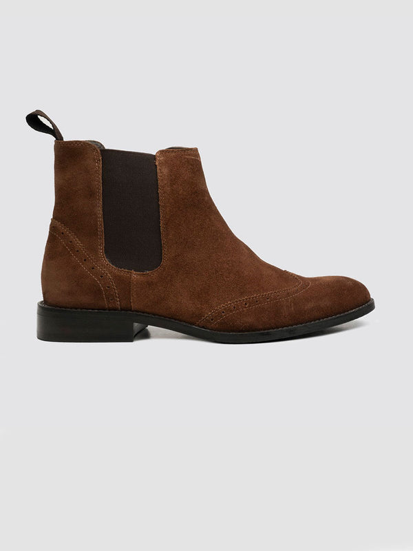 Language Tan Men Suede Boots