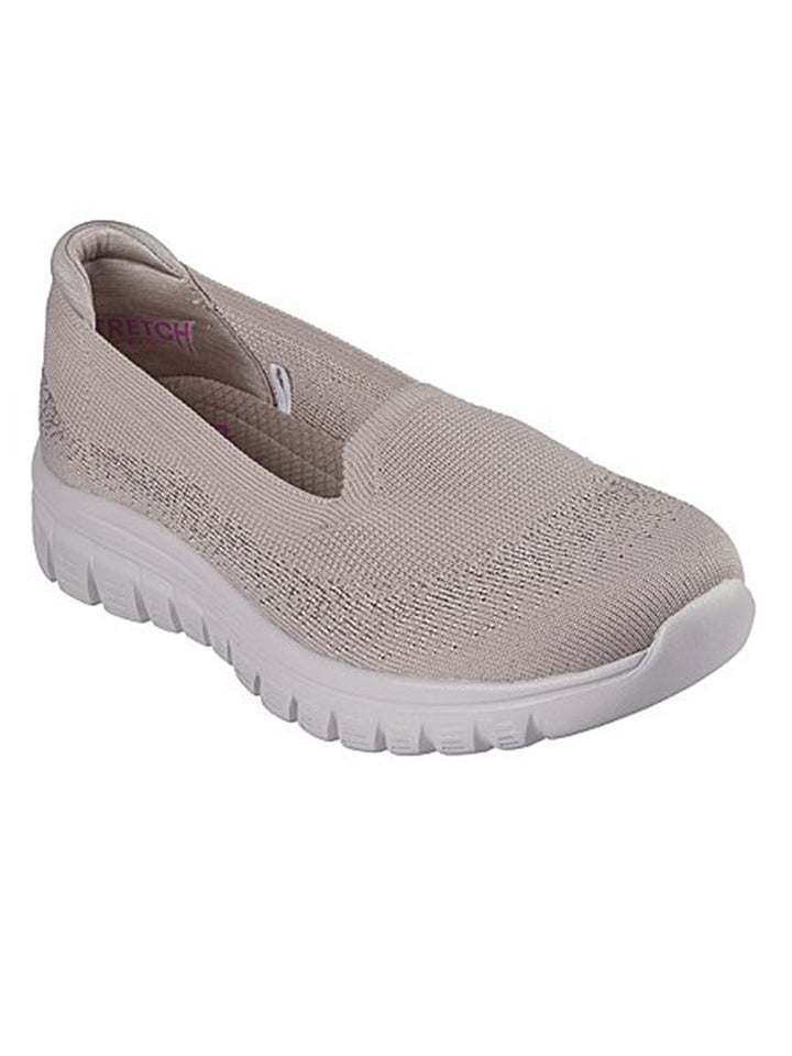 Skechers Taupe Women Graceful View Finder Ballerinas