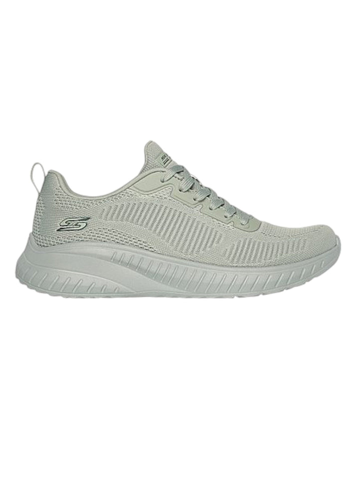 Skechers Green Women Bobs Squad Chaos Face Off Lace Up Sneakers