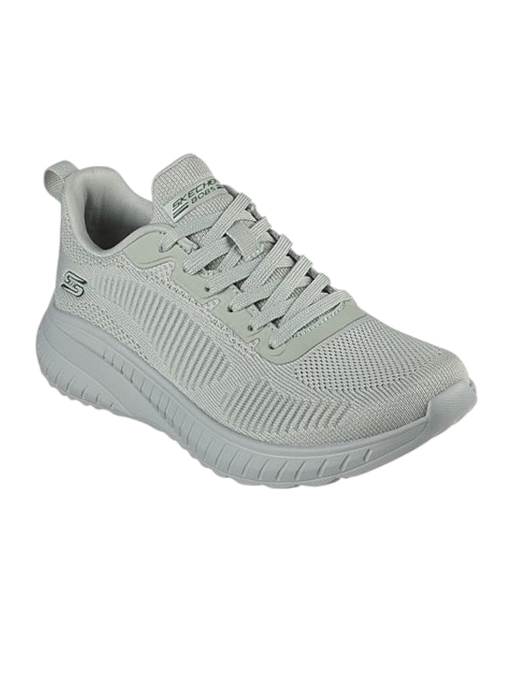 Skechers Green Women Bobs Squad Chaos Face Off Lace Up Sneakers