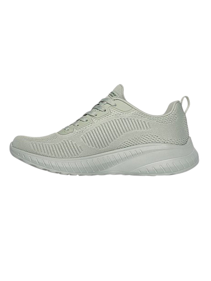Skechers Green Women Bobs Squad Chaos Face Off Lace Up Sneakers