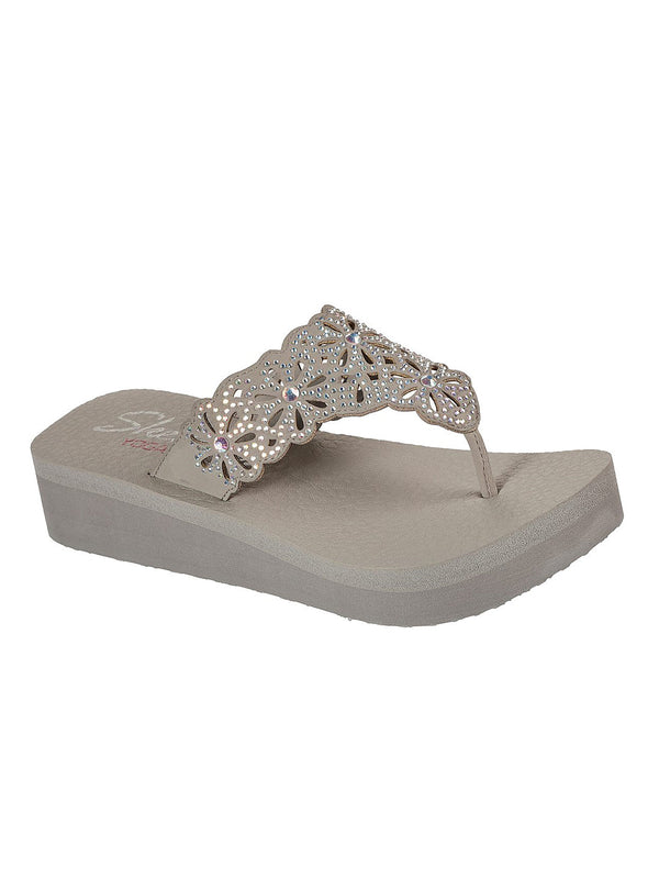 Skechers Taupe Women Vinyasa Pretty Thang Flip-Flops
