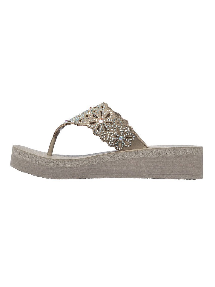 Skechers Taupe Women Vinyasa Pretty Thang Flip-Flops