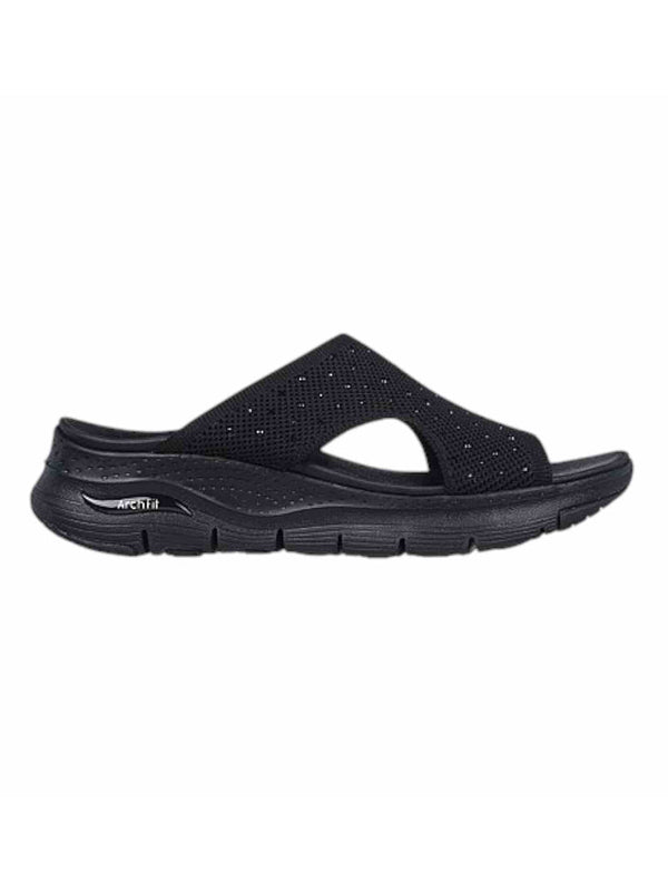 Skechers Black Women Arch Fit Sweet Monet Sliders