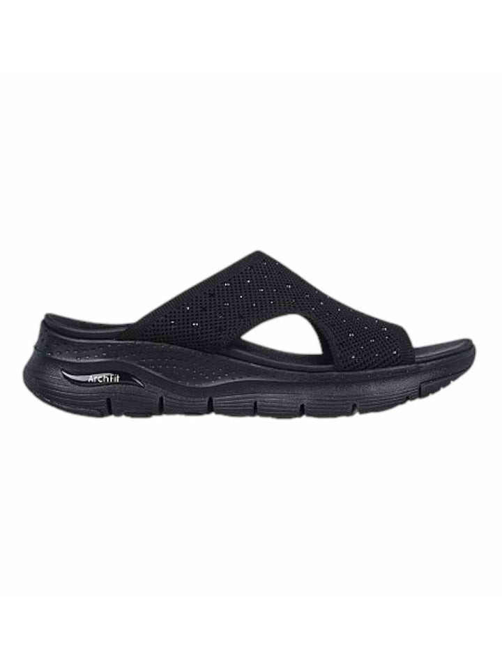 Skechers Black Women Arch Fit Sweet Monet Sliders
